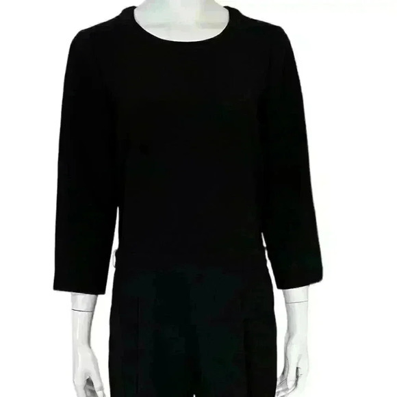 Madewell Sloan Black Cropped Jumpsuit Minimalist Workwear Stretch Size 4 - Picture 7 of 11